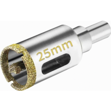 25mm Diamond Hole Saw with Pilot Drill, Core Drill Bit for Glass, Tile, Porcelain, Ceramic and Marble