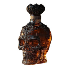 Carafe à liqueur motif crânes et squelettes, multicolore, idéale pour le vin et le whisky, parfaite pour les décorations d'Halloween et