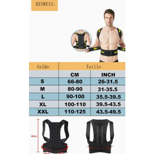 Back Posture Corrector for Women and Men, Adjustable Upper Back Support Brace, Black, Small 1