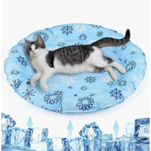 Self Cooling Mat for Dogs and Cats, Round Scratch Resistant Pet Cooling Pad, Non Toxic Summer Cooling Blanket