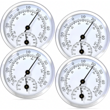 4 Pack 58 mm Thermometer Hygrometer, Precision Indoor Room Temperature and Humidity Monitor for Home