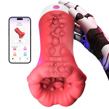 Masturbateur masculin 4 en 1, sextoy à 9 vibrations, masturbateur pour fellation, contrôlé par application