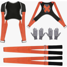 4 Piece Moving Lifting Straps Kit for 2 People, Furniture Carrying Harness with Padded Vest for Heavy Items