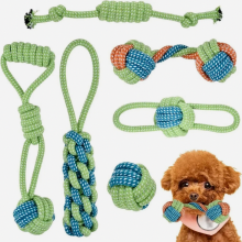 6 Piece Dog Toy Set for Small and Large Dogs, Rope Chew Toys for Puppies, Dental Care and Teething