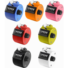 Metal Hand Tally Counter, 4 Digit Mechanical Clicker Counter for People Counting, Golf, School and Sports