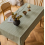Sage Green Linen Cotton Tablecloth for Rectangular Tables, Washable Soft Boho Kitchen Table Cover, 135.6 x 177.8 cm 1