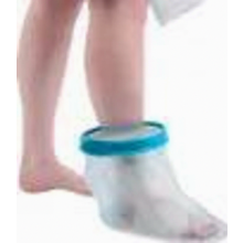 Waterproof Foot Cast and Bandage Protector for Showering, Reusable PVC and Silicone Cover, Non-Slip