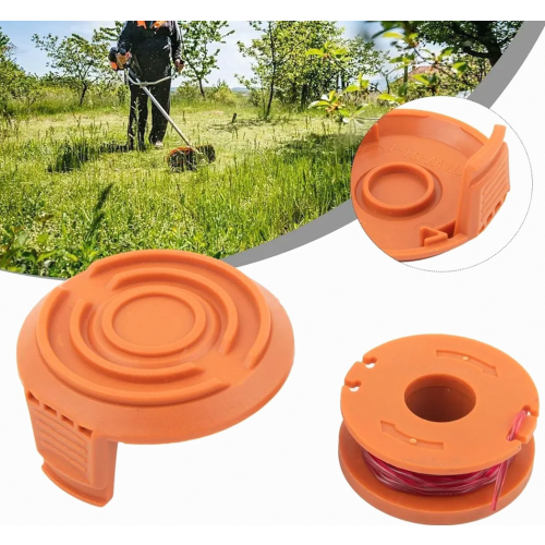 12 Pack Replacement Spool Line for 20 V Grass Trimmers, 1.65 mm x 3 m, Includes 10 Lines and 2 Caps 2