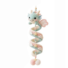 (H, 1-#) DIY Dragon Spiral Hanging Ornament Kit - Easy Assembly Crochet - for Home Classroom Festival Decor