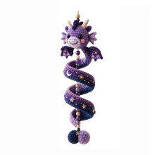 (G, 1-#) DIY Dragon Spiral Hanging Ornament Kit - Easy Assembly Crochet - for Home Classroom Festival Decor