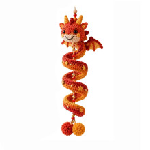 (B, 1-#) DIY Dragon Spiral Hanging Ornament Kit - Easy Assembly Crochet - for Home Classroom Festival Decor