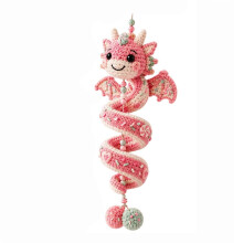 (F, 1-#) DIY Dragon Spiral Hanging Ornament Kit - Easy Assembly Crochet - for Home Classroom Festival Decor