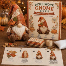(k3) Christmas DIY Sewing Craft Kit, Patchwork Gnome Material Pack, Relaxing Leisure Handmade Kit For Christmas Home Decoration