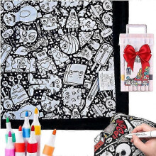 (monster) DIY Coloring Blanket with Markers for Halloween Decorations New Arrival S04