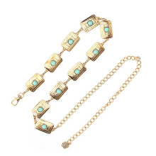 Vintage gouden tailleketting voor damesjurk, 110 cm, one size fits all