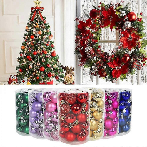 34 stuks plastic kerstballen voor in de kerstboom. 1