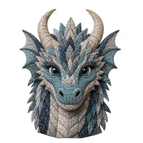 (D) Dragon Patchwork DIY Sewing Craft Kit Fabric Handmade Set For Adults Home Decor