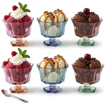 210ml Glass Ice Cream Sundae Dishes Set of 6