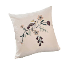 (44cm x 44cm, B) DIY Handmade Embroidery Pillow Kits for Adults Unfinished Cushion Cover with Pattern Needlework Home Decor Birthday Gift