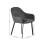 Set of 2 Lima Grey Velvet Dining Chairs 3