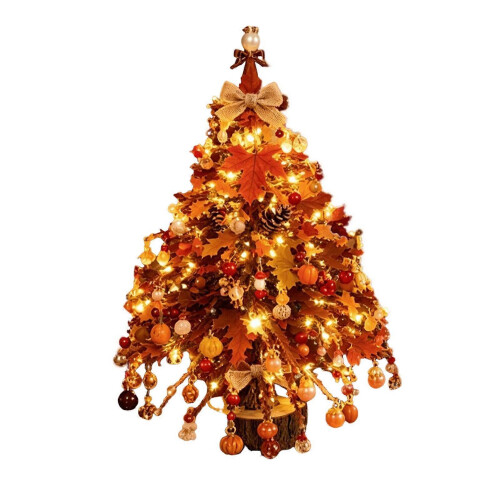 (C) DIY Beaded Christmas Tree Kit – with LED Lights – for Holiday Craft Project