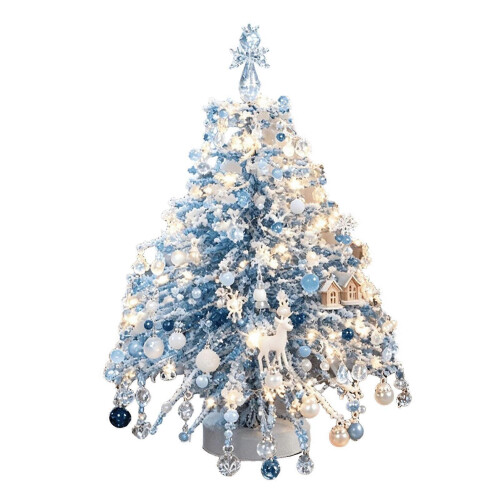 (E) DIY Beaded Christmas Tree Kit – with LED Lights – for Holiday Craft Project