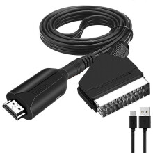 SCART to HDMI Converter Cable SCART HDMI OLD DVD TO HD TV Video Adapter Lead 1m
