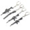4 Pack Mini Gun Keychains for Men, Silver Metal Pistol Key Ring Pendants (4 Assorted Designs and Sizes) 1