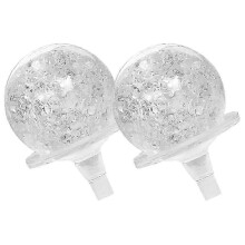 Ball Fountain Crystal Ball Water Fountain Decor Home And Office Clear Sphere Design 6cm Transparent 2Pcs