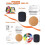 Visible Mending Kit, KnitPatch Darning Kit for Beginners Larger Solid Wood Base Metal Spring Retainer Hooks Needles 3