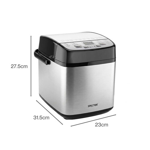 Spector Bread Maker 19 In 1 Compact Machine 15H Timer 1.5Lb for Home Baking 1