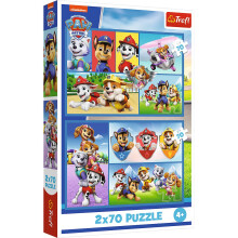 Paw Patrol Puzzelset, 2 x 70 Stukjes voor Kinderen