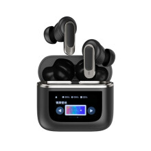 V8 Trådlösa In-Ear Hörlurar Öronsnäckor ANC Brusreducerande Hörlurar i Örat Pekskärmskontroller Headset Svart
