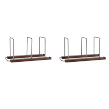2X Vinyl Record Storage Holder for 75 LPs, Record Stand with Built-in Now Playing Display, Vinyl Record Holder