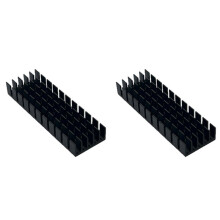 2X Dissipador de Calor de Alumínio para Chip de RAM Eletrônico LED SSD Resfriamento com Fita Condutora Térmica 70x22x10mm