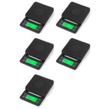 5X 0.1g Accuracy Coffee Scale with Timer 5kg Digital Scale for Pour-over, Espresso, French Press, Kitchen Use