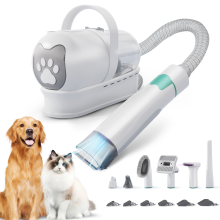 Aspirateur de toilettage 7-en-1 pour chien et chat, 13000Pa, 400W, avec 6 peignes réglables