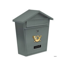 Caixa de correio grafite - VOREL - 380x320x105 mm - Aço de 0,6 mm - Galvanizado