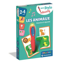 Mein interaktiver Stift - Die Tiere - Lernspiel - Clementoni - Ab 2 Jahren - Lerne selbstständig mit dem interaktiven Stift