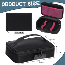 2X Discreet Lockable Toy Storage Bag, Locking Storage Box Toy Organizer Case Organizer Container with 2 Drawstring Bags