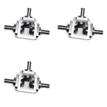 3X Small 1:1 T Type Commutator Shaft Diameter 10mm Right Angle Drive Gearbox Bevel Gearbox Rotation Reverse Dual