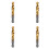 4pcs M8x1.25 Hex Shank Titanium Plated HSS Screw Thread Metric Tap Drill Bits Screw Machine Compound Tap Open Chamfer 2