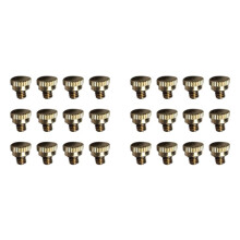 Brass Misting Nozzle Plug ,Thread Misting Nozzle Plug for Raised Garden Bed Backyard Outdoor Cooling System 24Pcs
