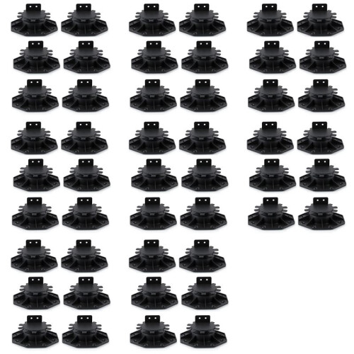 48 Pcs Joist Support Pedestals, Adjustable Decking & Flooring Support Pedestal for Deck, Timber Base