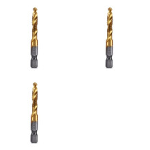 3pcs M6x1mm Haste Hexagonal Banhada A Titânio HSS Rosca Métrica Torneira Brocas Máquina de Parafuso Torneira Composta Ferramenta de Chanfro Aberto