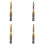 4pcs M5x0.8mm Hex Shank Titanium Plated HSS Screw Thread Metric Tap Drill Bits Screw Machine Compound Tap Open Chamfer 2