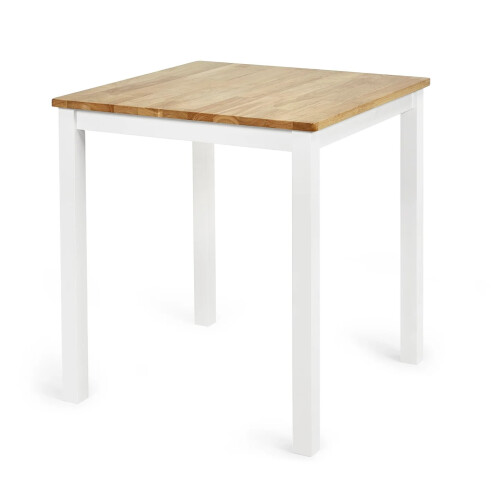 Linwood White and Oak 69cm Square Dining Table 1