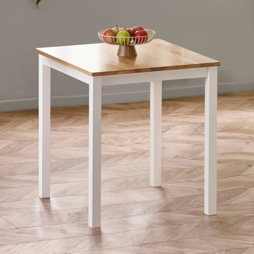 Linwood White and Oak 69cm Square Dining Table