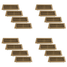 Registro de Piso 4x10, Pacote com 16 Aberturas de Registro de Piso, Grades de Piso de Aço para Serviços Pesados, Grade de Decoração Ajustável