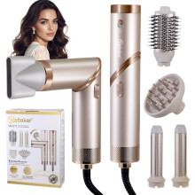 Hatteker Outil de coiffage 5-en-1 pliable, Sèche-cheveux avec soin ionique négatif et brosse